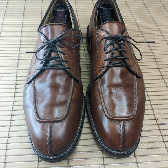ALLEN EDMONDS Dellwood 1354 Chili brown Leather Split Toe Oxford Shoes - Men\'s 1